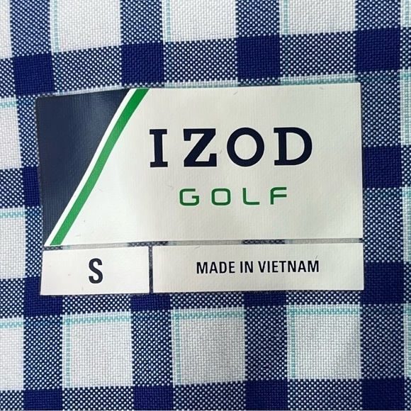 IZOD Golf Collared Polo Tank Top Plaid Checkered Preppy Tennis Prep Sporty - Picture 5 of 7